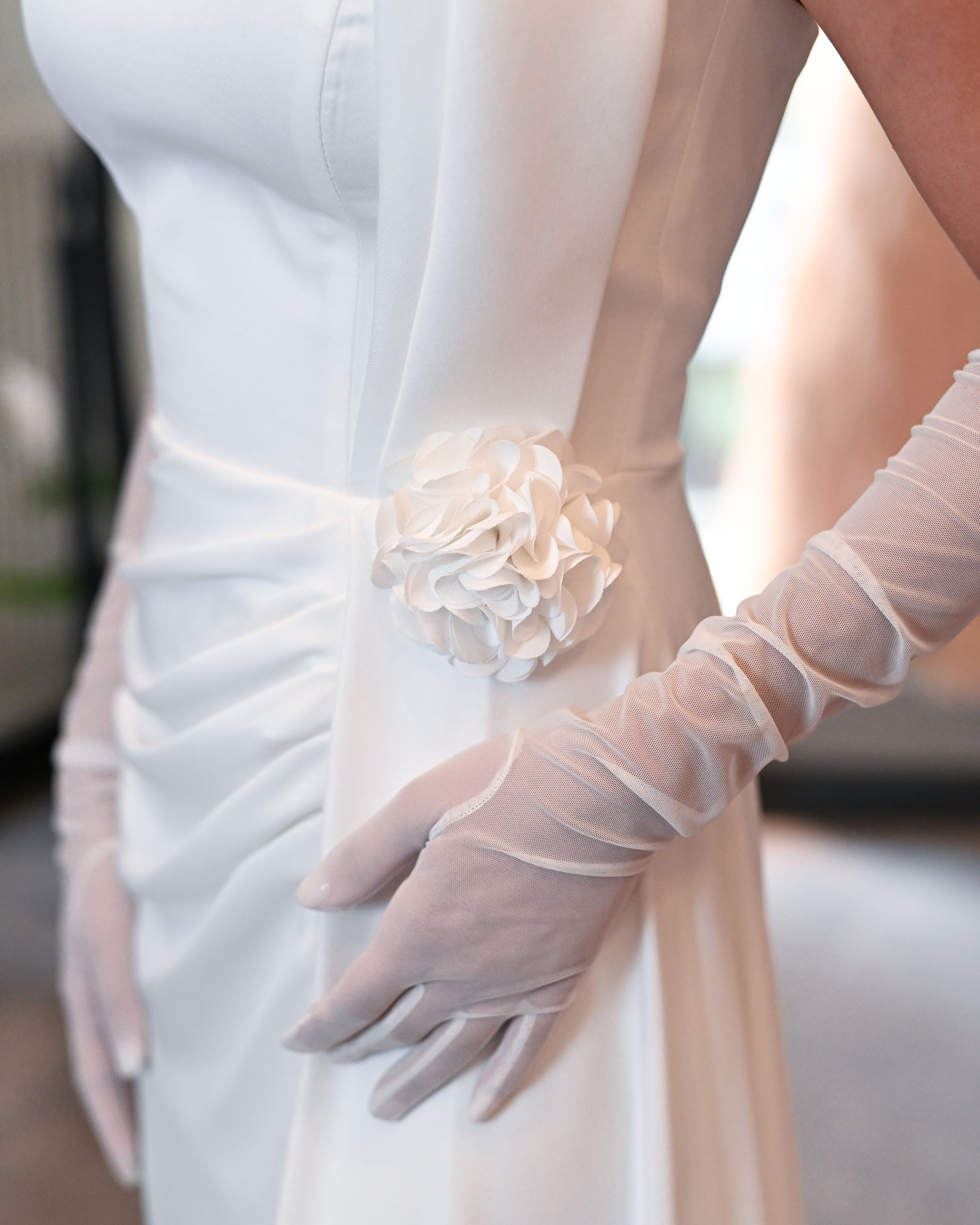 Straplez İnce Krep Uzun Abiye Elbise