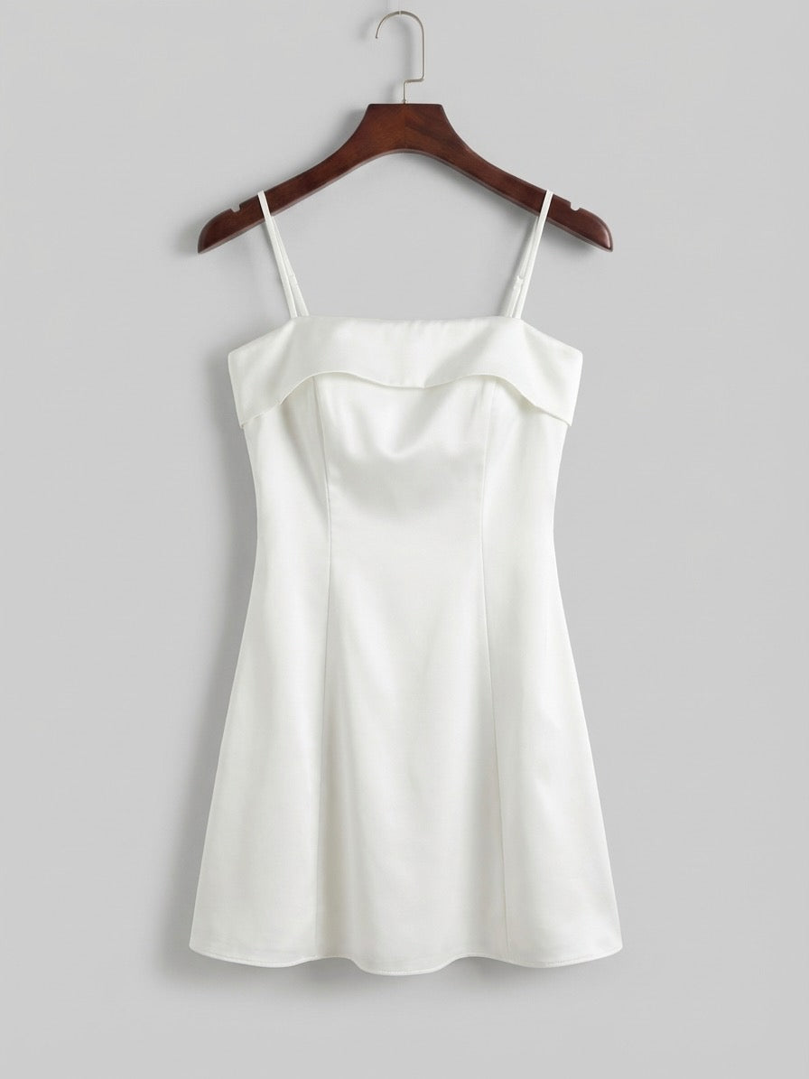 Askılı Saten Mini Abiye Elbise (Mezuniyet)