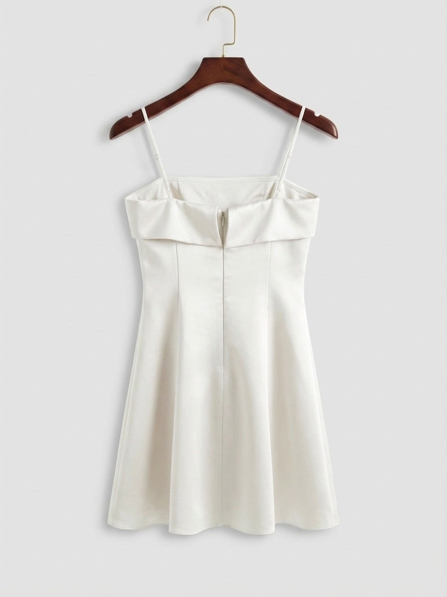 Askılı Saten Mini Abiye Elbise (Mezuniyet)